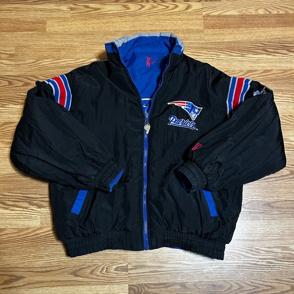 Vintage NFL New England Patriots Pro Player Reversible Jacket Mens Size XL